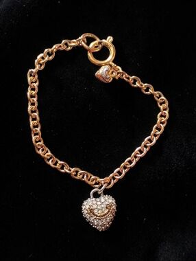 Vintage Juicy Couture Pave Heart Bracelet